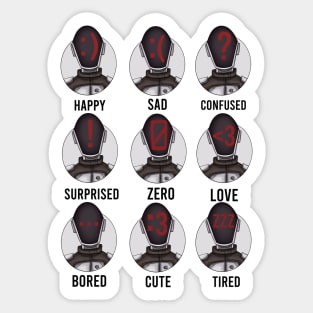 Borderlands Zer0 Expressions Sticker